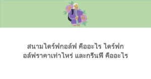 สนามไดร์ฟกอล์ฟ คืออะไร ไดร์ฟกอล์ฟราคาเท่าไหร่ และกรีนฟี คืออะไร